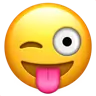 Emoji Affronta con lingua bloccata e occhiolino 😜 image - Apple style