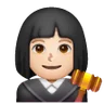 Woman Judge: Light Skin Tone Emoji 👩🏻‍⚖️ image - Samsung style