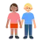Woman And Man Holding Hands: Medium Skin Tone, Medium-Light Skin Tone