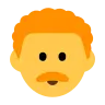 Man: Curly Hair Emoji 👨‍🦱 image - Tossface style