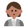 Office Worker: Medium Skin Tone Emoji 🧑🏽‍💼 image - Tossface style