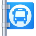 Bushaltestelle Emoji 🚏 image - Facebook Meta style