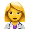 Woman Health Worker Emoji 👩‍⚕️ image - Apple style