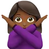 Woman Gesturing No: Medium-Dark Skin Tone Emoji 🙅🏾‍♀️ image - Apple style