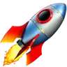 Rocket Emoji 🚀 image - Apple style