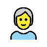 Person: White Hair Emoji 🧑‍🦳 image - OpenMoji style