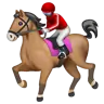 Horse Racing: Medium-Dark Skin Tone Emoji 🏇🏾 image - WhatsApp style