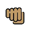 Oncoming Fist: Medium Skin Tone Emoji 👊🏽 image - OpenMoji style