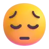 Pensive Face Emoji 😔 image - Microsoft 3D Fluent style