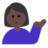 Woman Tipping Hand: Dark Skin Tone Emoji 💁🏿‍♀️ image - Tossface style