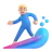 Man Surfing: Medium-Light Skin Tone