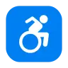 Symbole fauteuil roulant Emoji ♿ image - Tossface style