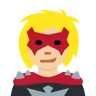 Woman Supervillain: Medium-Light Skin Tone Emoji 🦹🏼‍♀️ image - Twitter / X (Twemoji) style