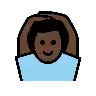 Man Gesturing Ok: Dark Skin Tone Emoji 🙆🏿‍♂️ image - OpenMoji style