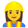Woman Construction Worker Emoji 👷‍♀️ image - Google Noto Color style