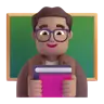 Man Teacher: Medium Skin Tone Emoji 👨🏽‍🏫 image - Microsoft 3D Fluent style