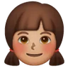 Girl: Medium Skin Tone Emoji 👧🏽 image - Samsung style