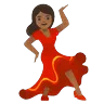 Woman Dancing: Medium-Dark Skin Tone Emoji 💃🏾 image - Google Noto Color Animated style