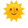 ดวงอาทิตย์ด้วยใบหน้า Emoji 🌞 image - Google Noto Color Animated style