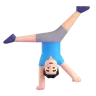Man Cartwheeling: Light Skin Tone Emoji 🤸🏻‍♂️ image - Microsoft 3D Fluent style