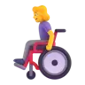 Woman In Manual Wheelchair Emoji 👩‍🦽 image - Microsoft 3D Fluent style