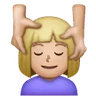 Woman Getting Massage: Medium-Light Skin Tone Emoji 💆🏼‍♀️ image - Samsung style