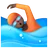 Person Swimming: Dark Skin Tone