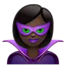Woman Supervillain: Dark Skin Tone Emoji 🦹🏿‍♀️ image - WhatsApp style