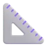 Emoji Righello triangolare 📐 image - Microsoft 3D Fluent style