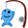 เบ็ดตกปลาและปลา Emoji 🎣 image - Twitter / X (Twemoji) style