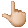 Backhand Index Pointing Up: Medium-Light Skin Tone Emoji 👆🏼 image - Samsung style