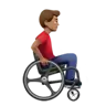 Man In Manual Wheelchair Facing Right: Medium Skin Tone Emoji 👨🏽‍🦽‍➡️ image - Apple style