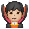 Vampire: Medium-Light Skin Tone Emoji 🧛🏼 image - Samsung style