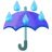 Umbrella With Rain Drops