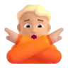 Person Gesturing No: Medium-Light Skin Tone Emoji 🙅🏼 image - Microsoft 3D Fluent style