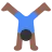Man Cartwheeling: Medium-Dark Skin Tone