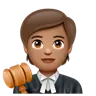 Judge: Medium Skin Tone Emoji 🧑🏽‍⚖️ image - WhatsApp style