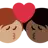 Kiss: Person, Person, Medium Skin Tone, Dark Skin Tone