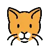 Emoji Faccia di gatto 🐱 image - OpenMoji style