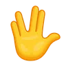 Vulcan Salute Emoji 🖖 image - Telegram style