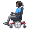 Man In Motorized Wheelchair: Dark Skin Tone Emoji 👨🏿‍🦼 image - Samsung style