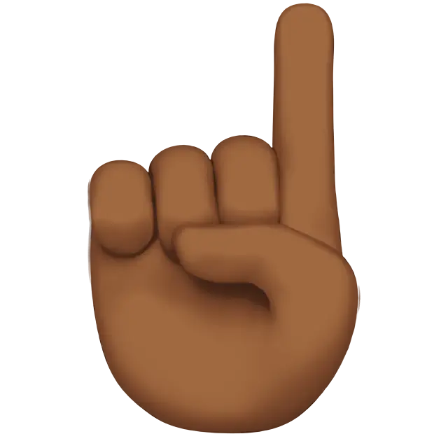 Index Pointing Up: Medium-Dark Skin Tone