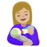 Woman Feeding Baby: Medium-Light Skin Tone Emoji 👩🏼‍🍼 image - Google Noto Color style