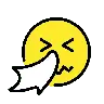 Sneezing Face Emoji 🤧 image - OpenMoji style