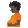 Pregnant Person: Dark Skin Tone Emoji 🫄🏿 image - Google Noto Color style