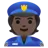 Police Officer: Dark Skin Tone