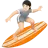 Person Surfing: Light Skin Tone