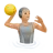 Person Playing Water Polo: Medium-Light Skin Tone