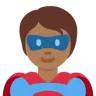 Superhero: Medium-Dark Skin Tone Emoji 🦸🏾 image - Twitter / X (Twemoji) style