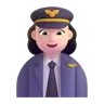 Woman Pilot: Light Skin Tone Emoji 👩🏻‍✈️ image - Microsoft 3D Fluent style